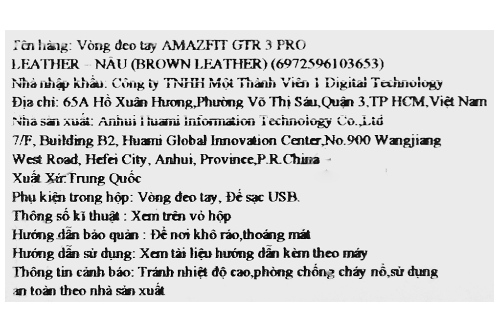 Đồng hồ thông minh Amazfit GTR 3 Pro 46mm Màu Nâu