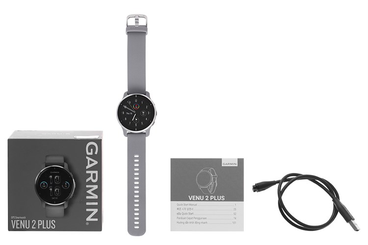 Đồng hồ thông minh Garmin Venu 2 Plus 43.6mm Màu Xám