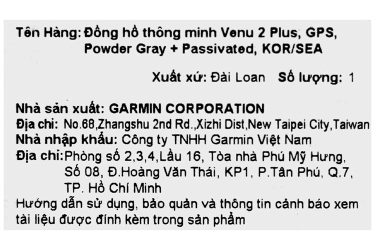 Đồng hồ thông minh Garmin Venu 2 Plus 43.6mm Màu Xám