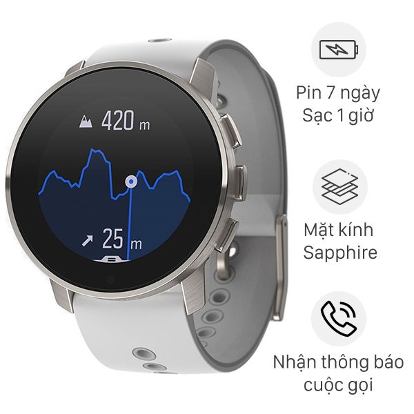 Đồng hồ thông minh Suunto 9 Peak Titanium 43mm