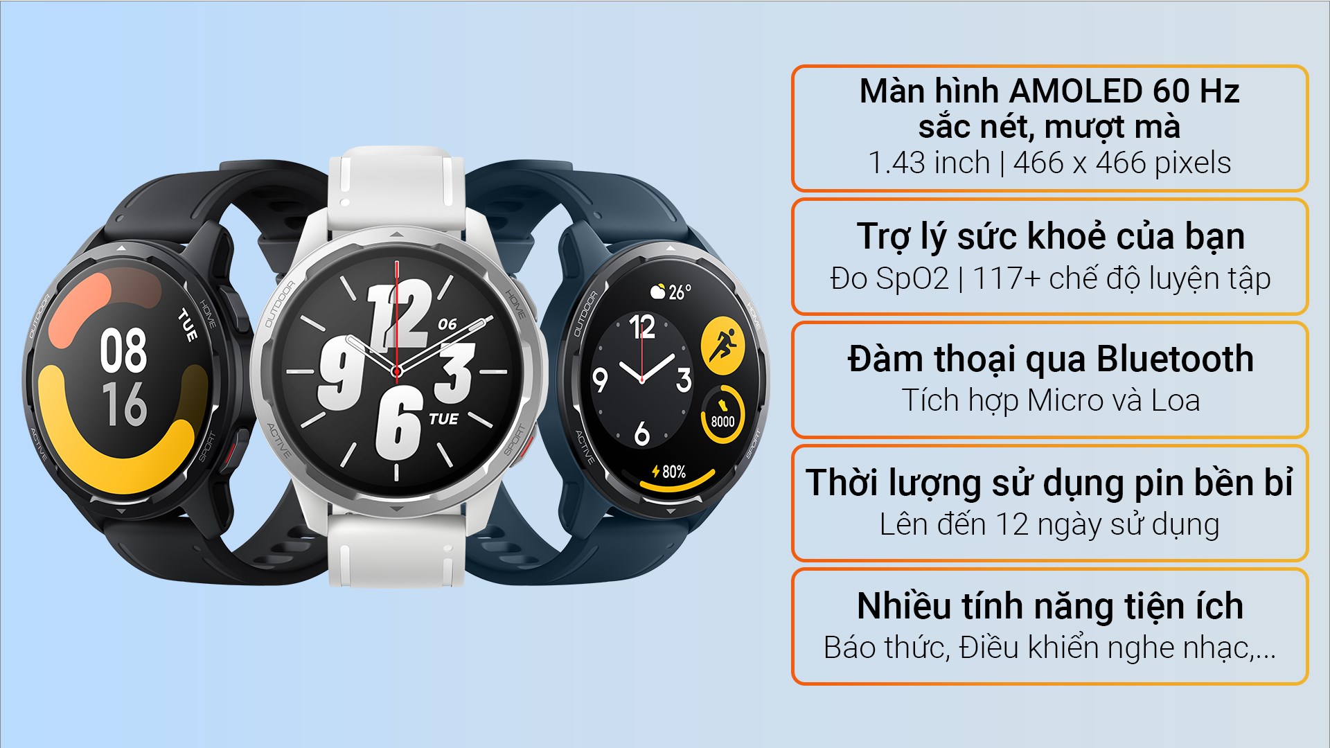 Đồng hồ thông minh Xiaomi Watch S1 Active - Hình 2