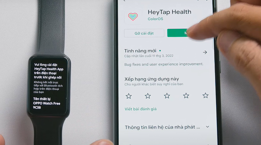 Đồng hồ thông minh Oppo Watch Free - HeyTap Health App