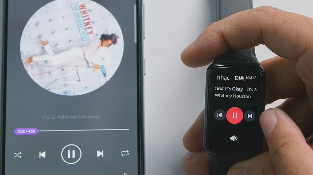Đồng hồ thông minh Oppo Watch Free - Điều khiển nhạc