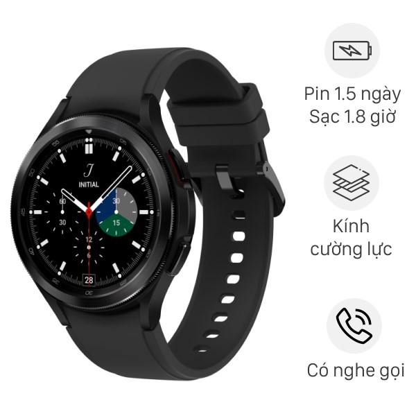 Samsung Galaxy Watch4 Classic 46mm Smartwatch | Tracker Fitness E Composizione Corporea, GPS, Cinturino Sport, Versione EU, Nero