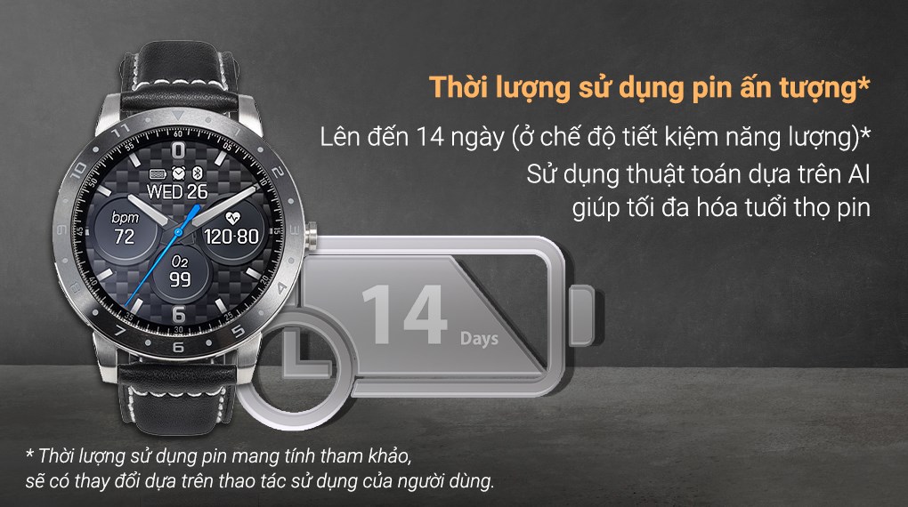 Đồng hồ thông minh ASUS VivoWatch 5 47mm Đen