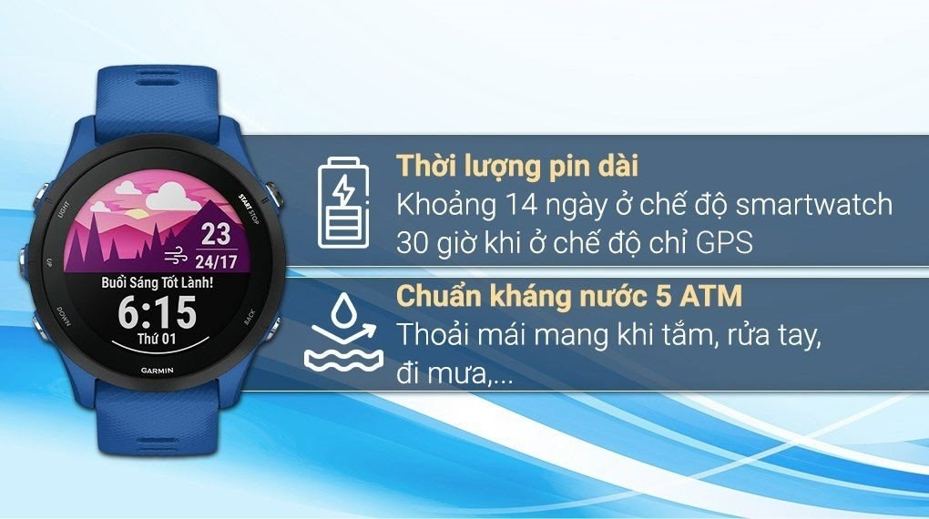 Đồng hồ thông minh Garmin Forerunner 255 45.6mm