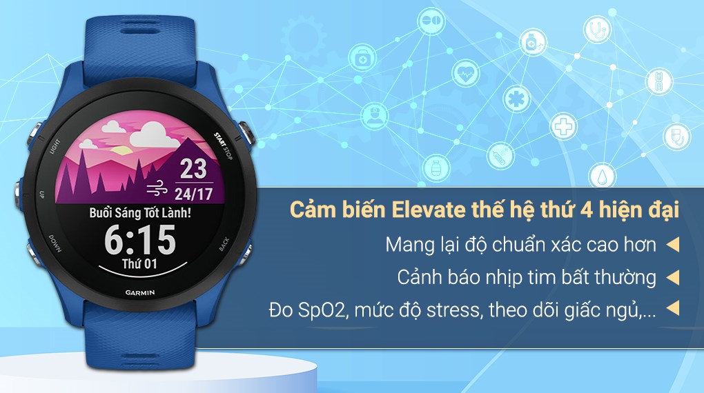 Đồng hồ thông minh Garmin Forerunner 255 45.6mm