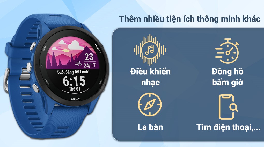 Đồng hồ thông minh Garmin Forerunner 255 45.6mm