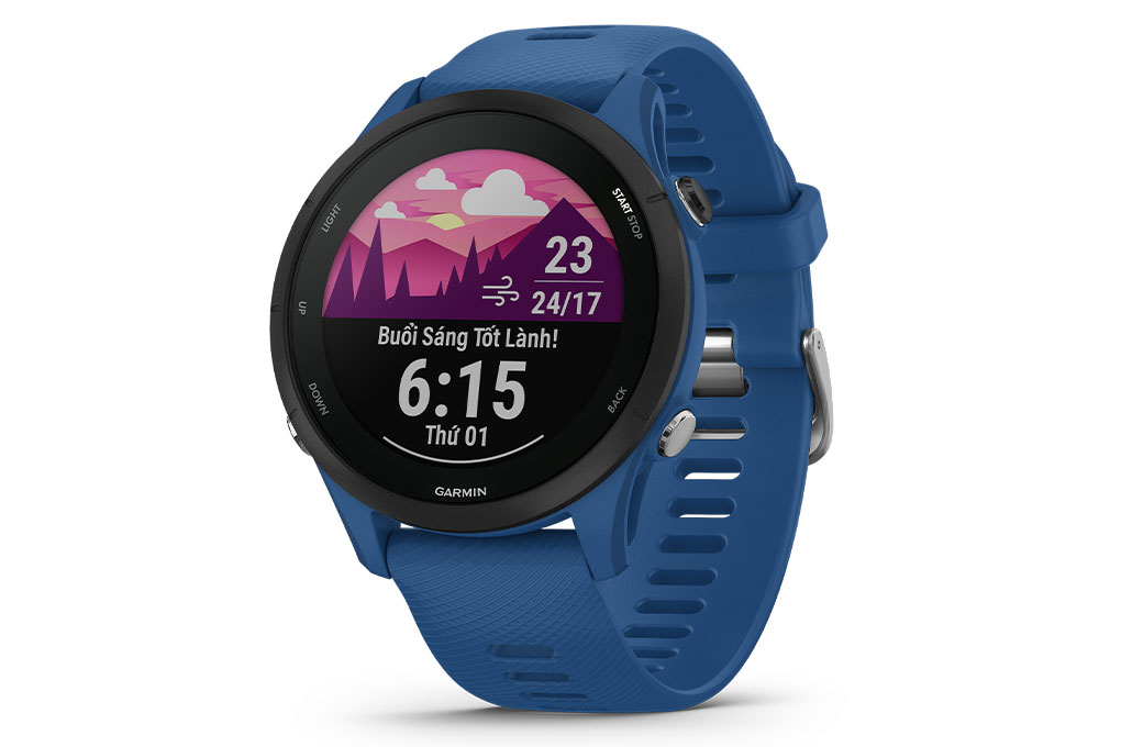 Đồng hồ thông minh Garmin Forerunner 255 45.6mm Màu Xanh Dương
