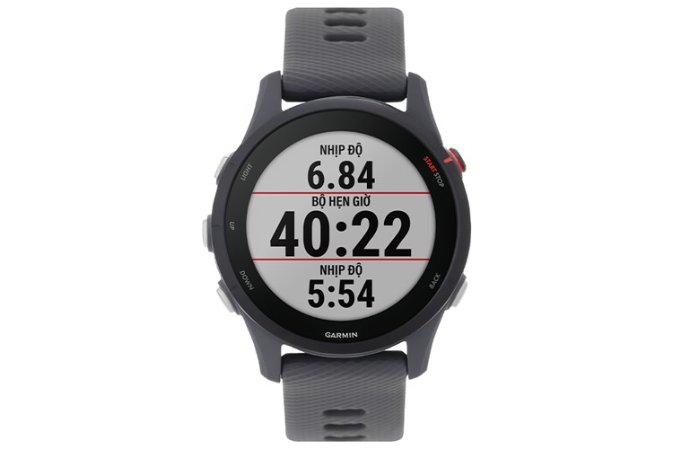 Đồng hồ thông minh Garmin Forerunner 255 45.6mm Màu Xám