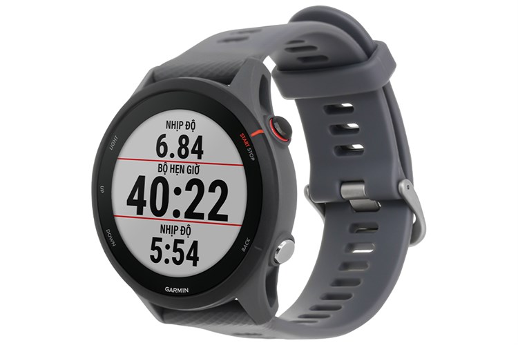 Đồng hồ thông minh Garmin Forerunner 255 45.6mm Màu Xám