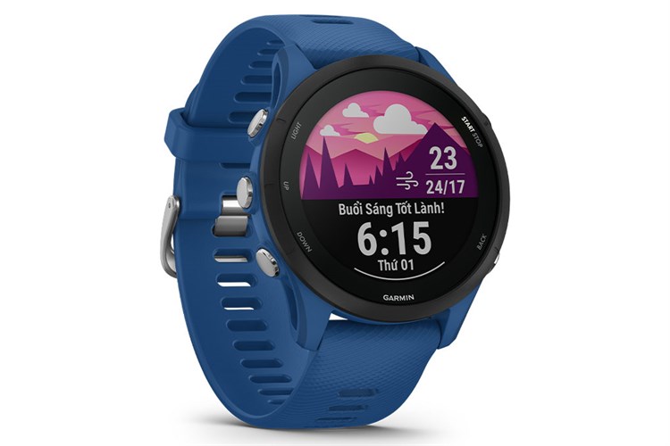 Đồng hồ thông minh Garmin Forerunner 255 45.6mm Màu Xanh Dương