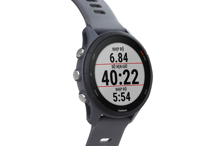 Đồng hồ thông minh Garmin Forerunner 255 45.6mm Màu Xám