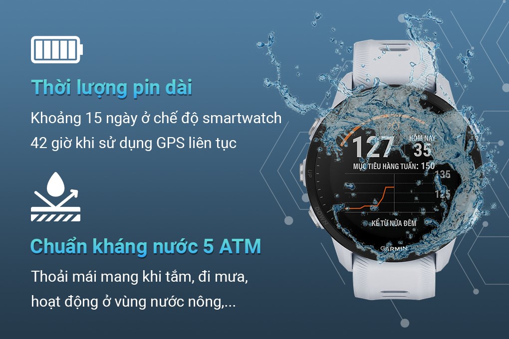 Đồng hồ thông minh Garmin Forerunner 955 46.5mm Đen