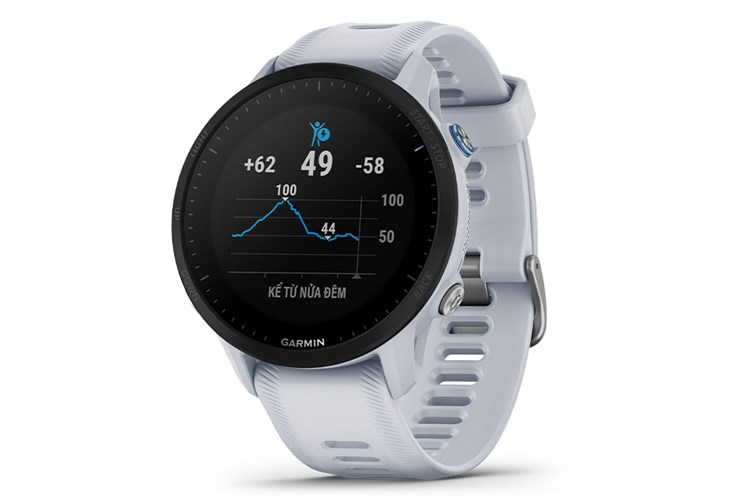 Đồng hồ thông minh Garmin Forerunner 955 46.5mm Đen Màu Trắng
