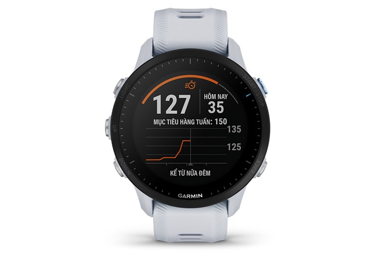 Đồng hồ thông minh Garmin Forerunner 955 46.5mm Đen Màu Trắng
