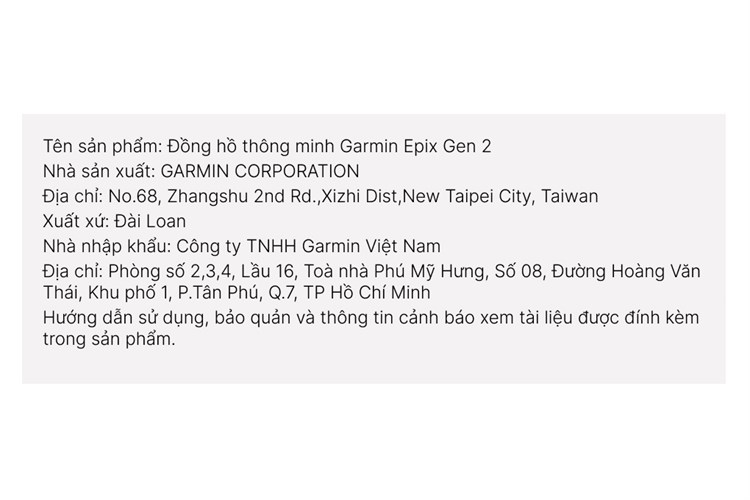 Đồng hồ thông minh Garmin Epix Gen 2 47mm Xám Màu Xám