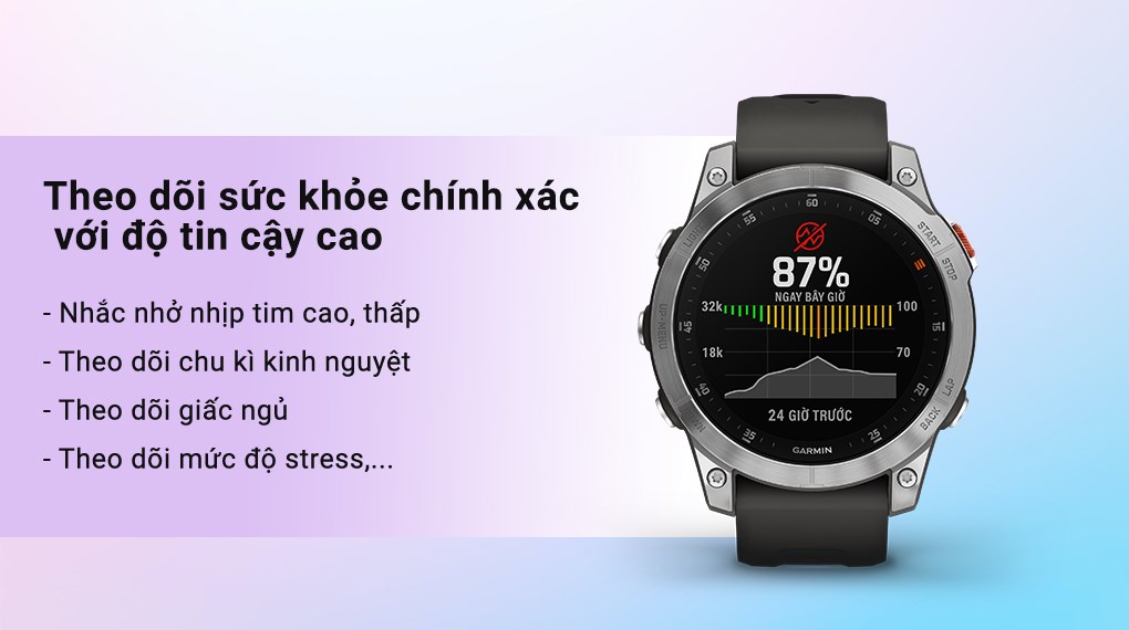 Đồng hồ thông minh Garmin Epix Gen 2 47mm Xám