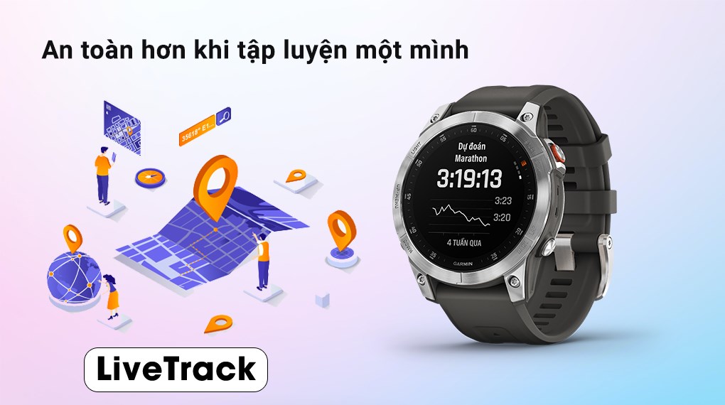 Đồng hồ thông minh Garmin Epix Gen 2 47mm Xám