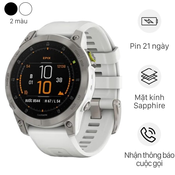 Đồng hồ thông minh Garmin Epix Gen 2 Titanium 47mm
