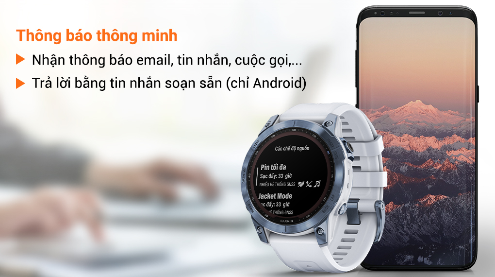 Đồng hồ thông minh Garmin Fenix 7 Sapphire viền Titanium - Tính năng thông báo