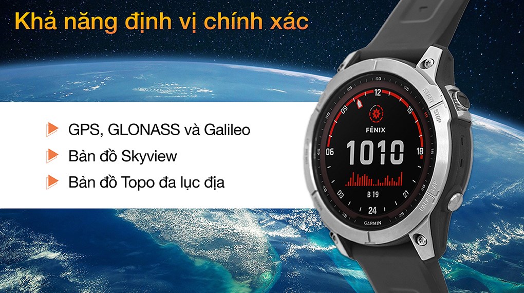 Đồng hồ thông minh Garmin Fenix 7 47mm Xám