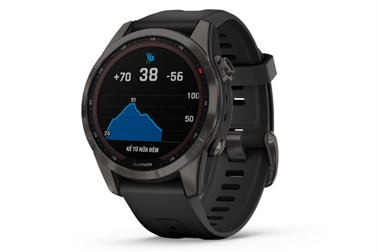 Đồng hồ thông minh Garmin Fenix 7S viền Titanium Màu Xám