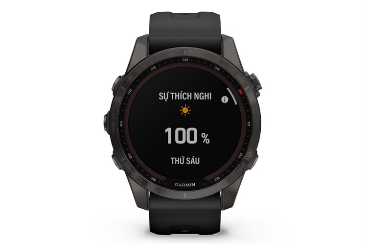 Đồng hồ thông minh Garmin Fenix 7S viền Titanium Màu Xám