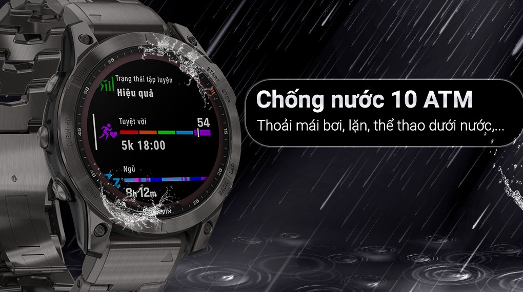 Đồng hồ thông minh Garmin Fenix 7 Titanium 47mm Đen