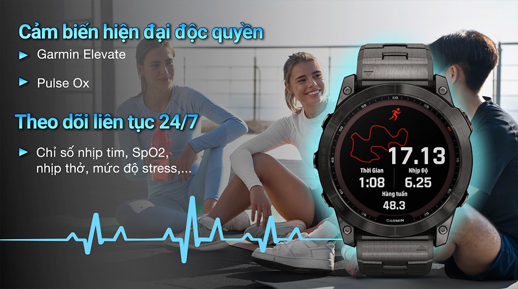 Đồng hồ thông minh Garmin Fenix 7X Titanium 51mm