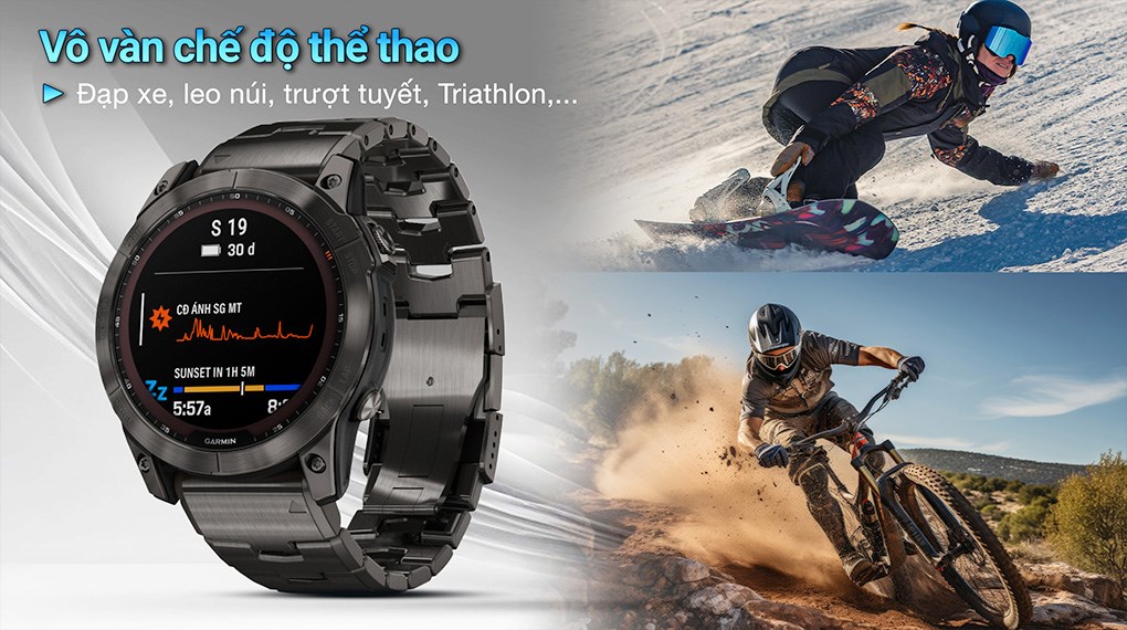 Đồng hồ thông minh Garmin Fenix 7X Titanium 51mm