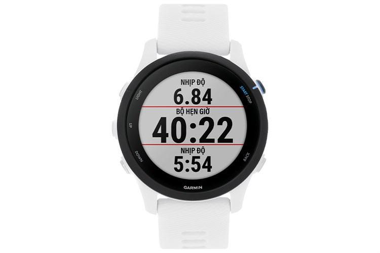 Đồng hồ thông minh Garmin Forerunner 255 Music 45.6mm Màu Trắng