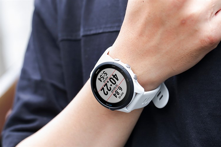 Đồng hồ thông minh Garmin Forerunner 255 Music 45.6mm Màu Trắng