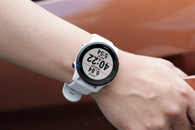 Đồng hồ thông minh Garmin Forerunner 255 Music 45.6mm Màu Trắng