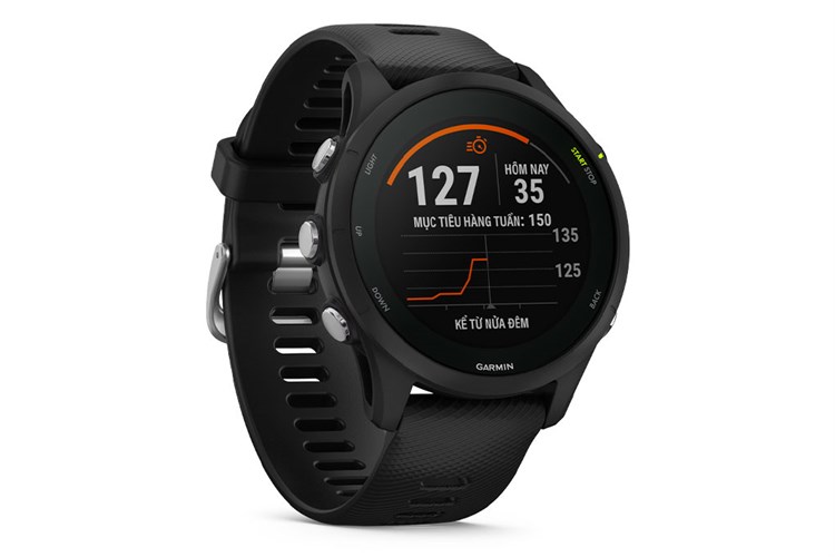 Đồng hồ thông minh Garmin Forerunner 255 Music 45.6mm Màu Đen