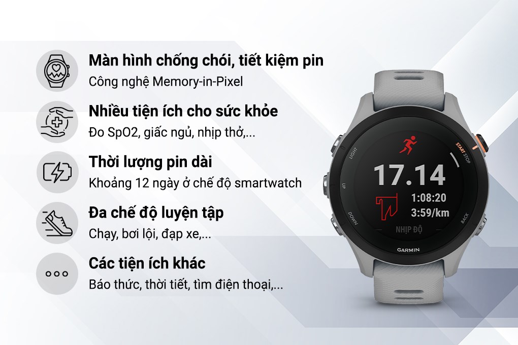 Đồng hồ thông minh Garmin Forerunner 255S 41mm