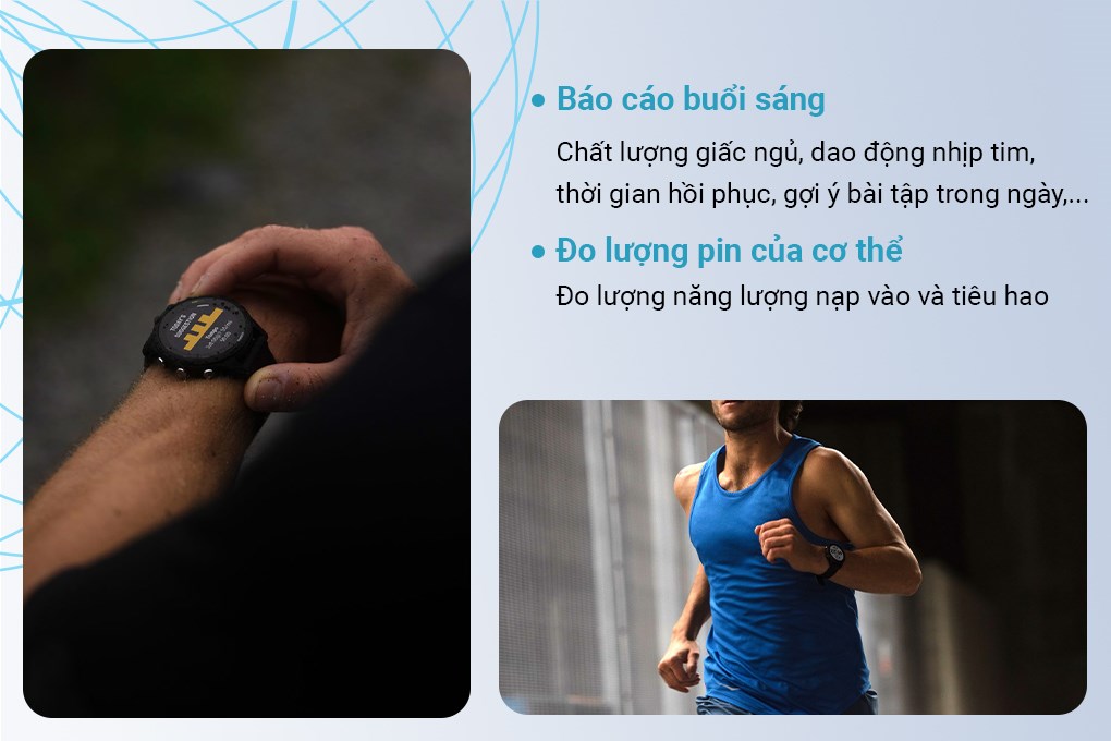 Đồng hồ thông minh Garmin Forerunner 955 Solar 46.5mm Đen