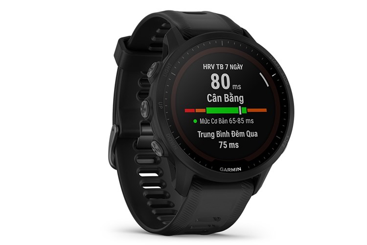 Đồng hồ thông minh Garmin Forerunner 955 Solar 46.5mm Đen Màu Đen