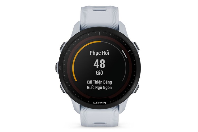 Đồng hồ thông minh Garmin Forerunner 955 Solar 46.5mm Đen Màu Trắng