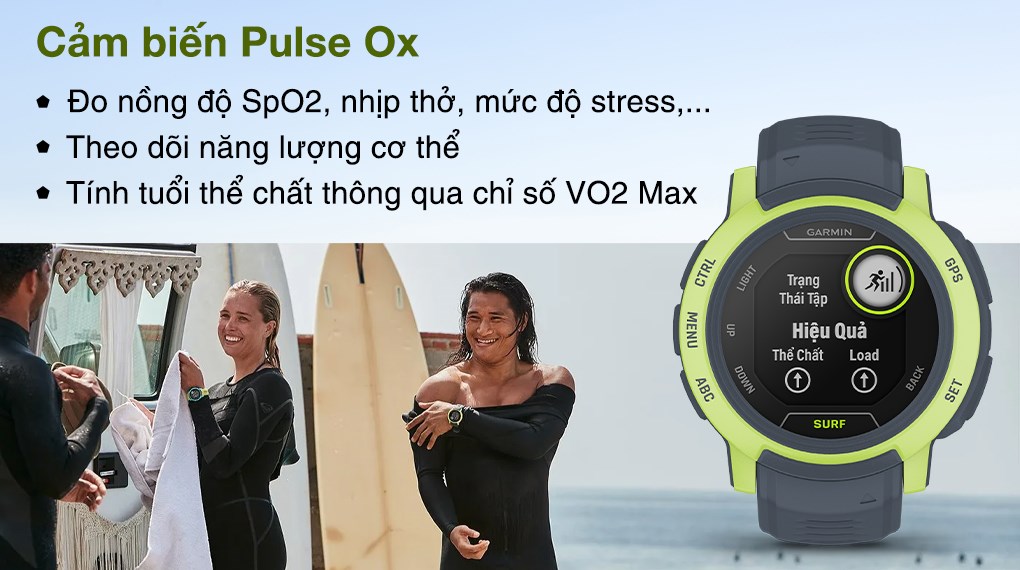 Đồng hồ thông minh Garmin Instinct 2 Surf Edition 45mm Xám