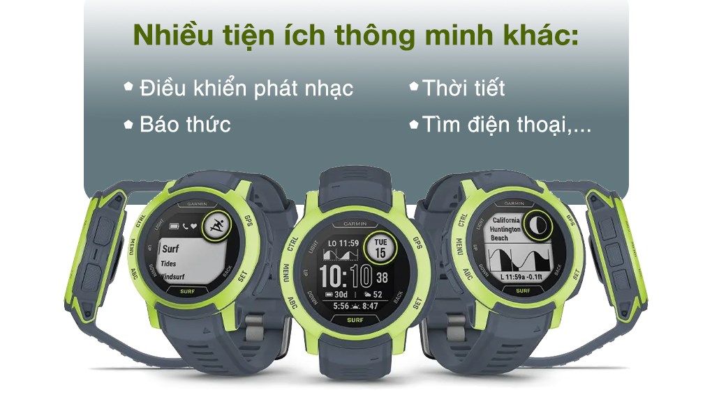 Đồng hồ thông minh Garmin Instinct 2 Surf Edition 45mm Xám