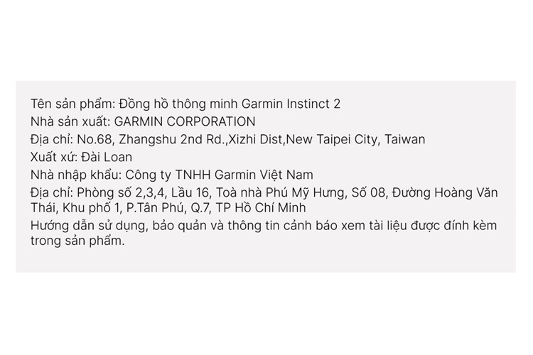 Đồng hồ thông minh Garmin Instinct 2 45mm Màu Xám