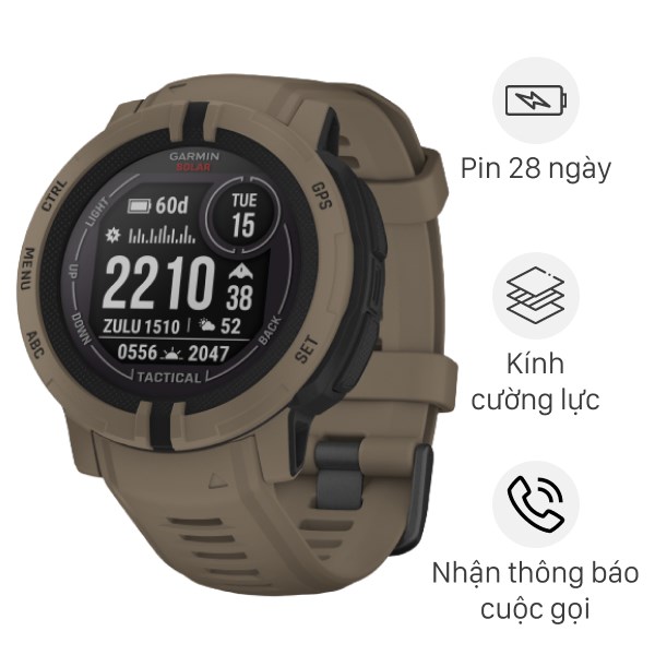 Đồng hồ thông minh Garmin Instinct 2 Solar Tactical Edition 45mm