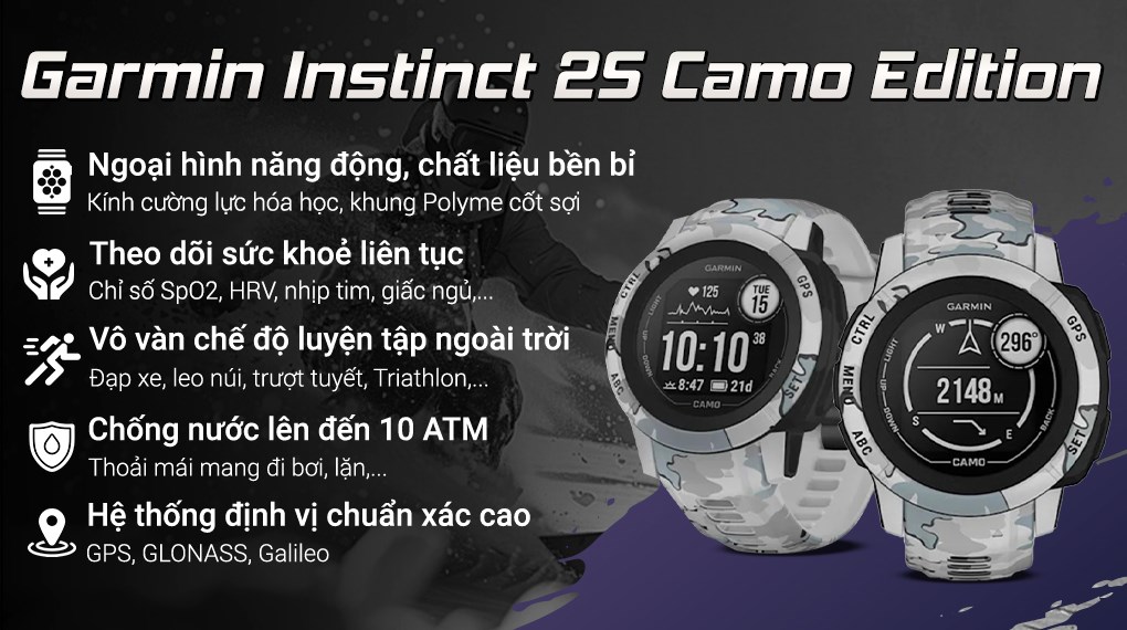 Đồng hồ thông minh Garmin Instinct 2S Camo Edition 40mm