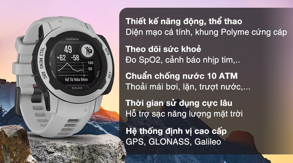 Đồng hồ thông minh Garmin Instinct 2S Solar 40mm