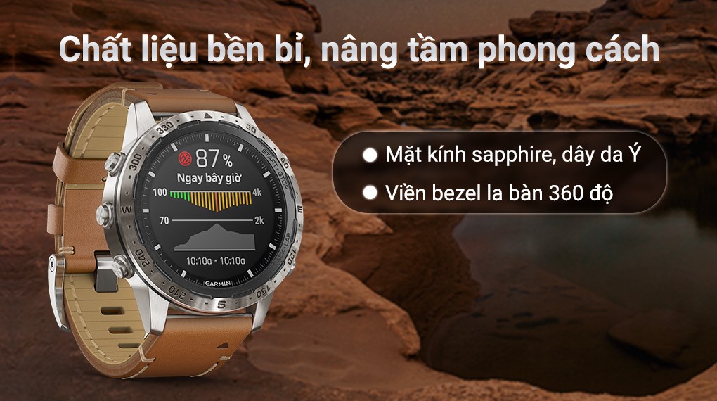 Đồng hồ thông minh Garmin MARQ Adventurer 46mm Nâu