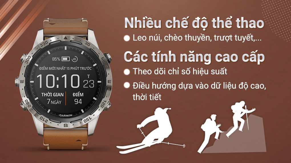 Đồng hồ thông minh Garmin MARQ Adventurer 46mm Nâu