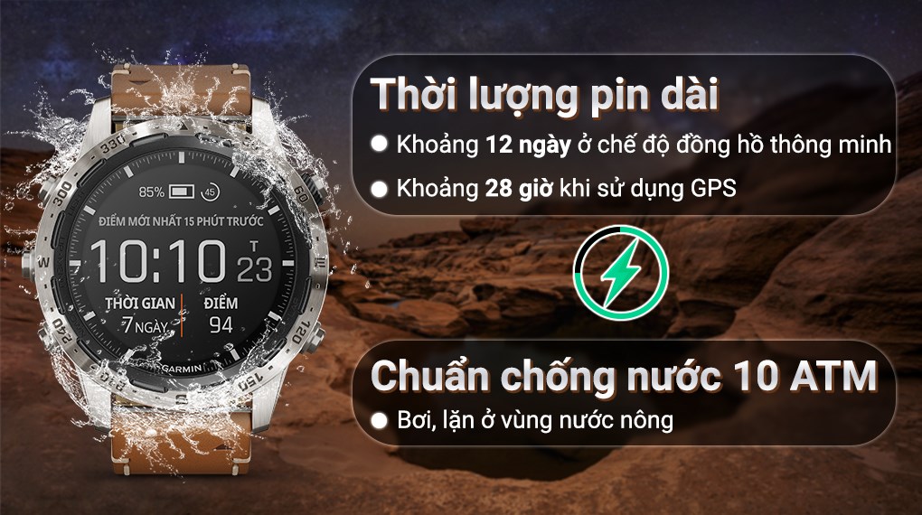 Đồng hồ thông minh Garmin MARQ Adventurer 46mm Nâu