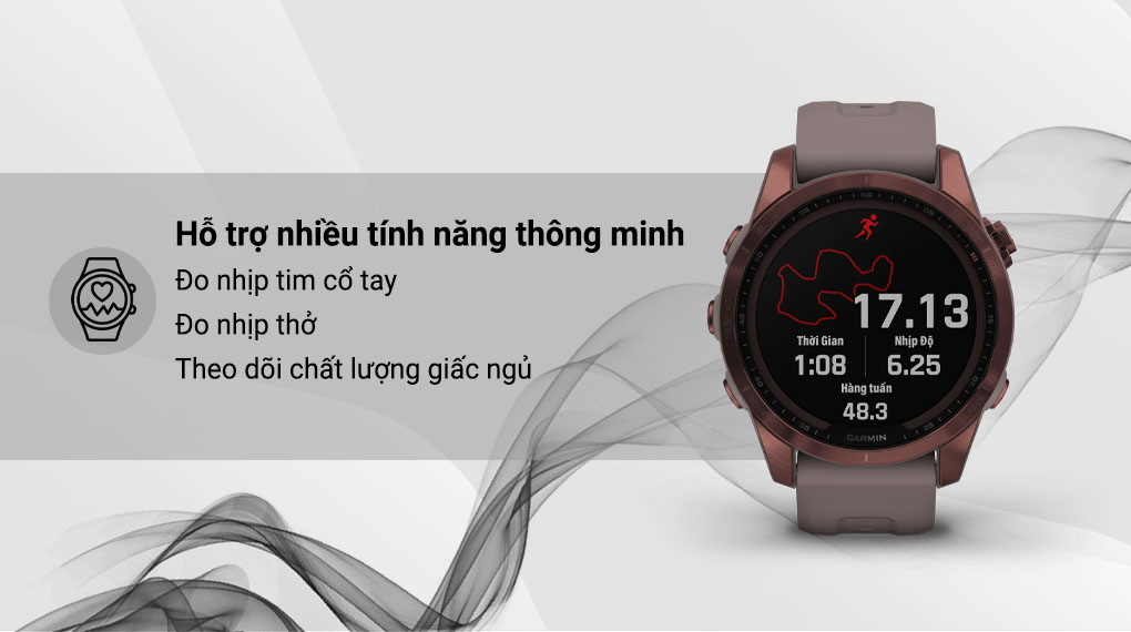 Tính năng sức khoẻ - Đồng hồ thông minh Garmin Fenix 7S Solar Titanium