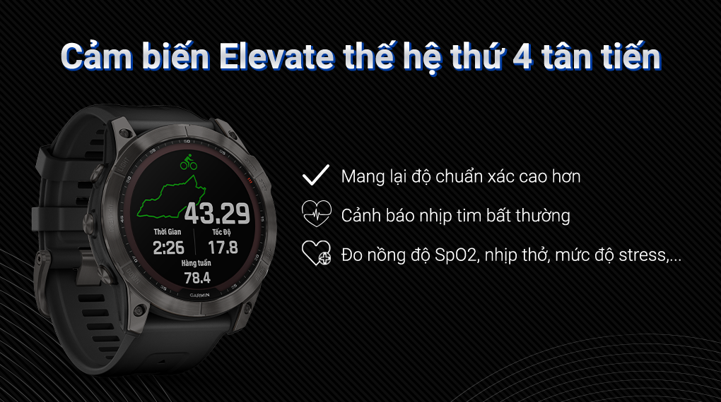 Đồng hồ thông minh Garmin Fenix 7X Solar Titanium 51mm